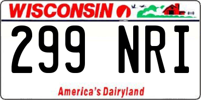 WI license plate 299NRI