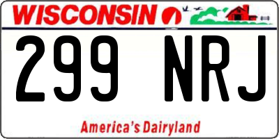 WI license plate 299NRJ