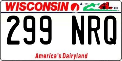 WI license plate 299NRQ