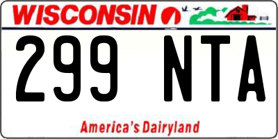 WI license plate 299NTA