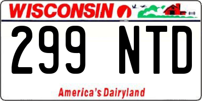 WI license plate 299NTD
