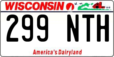 WI license plate 299NTH