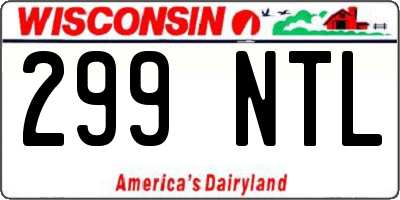 WI license plate 299NTL