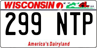 WI license plate 299NTP