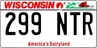 WI license plate 299NTR