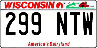 WI license plate 299NTW