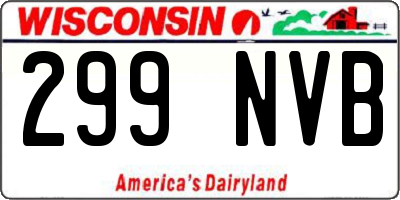 WI license plate 299NVB