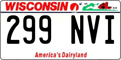 WI license plate 299NVI