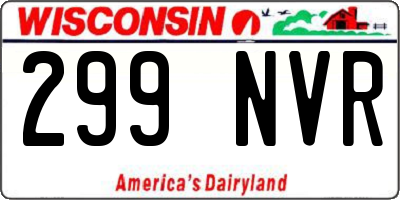 WI license plate 299NVR