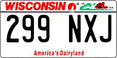 WI license plate 299NXJ