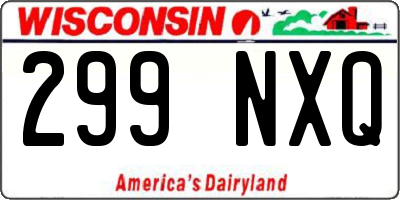 WI license plate 299NXQ