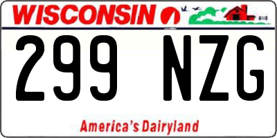 WI license plate 299NZG