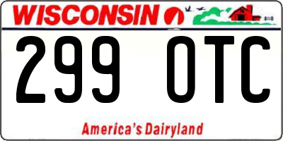 WI license plate 299OTC