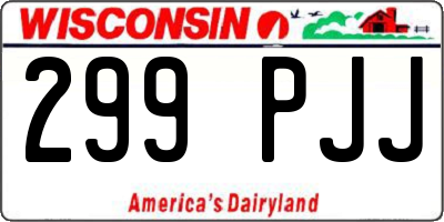 WI license plate 299PJJ