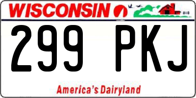 WI license plate 299PKJ