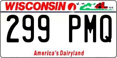 WI license plate 299PMQ