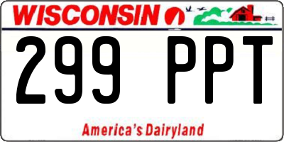 WI license plate 299PPT
