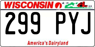 WI license plate 299PYJ
