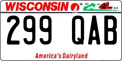 WI license plate 299QAB