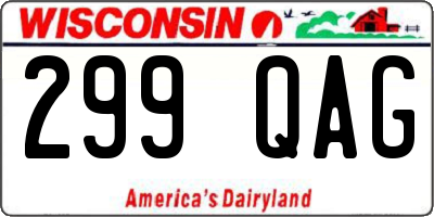WI license plate 299QAG