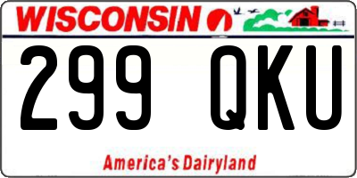 WI license plate 299QKU