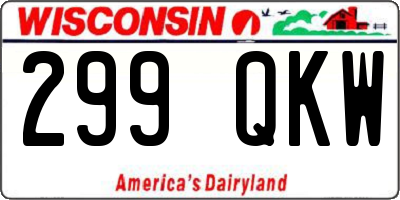 WI license plate 299QKW
