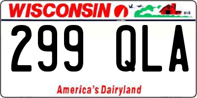 WI license plate 299QLA