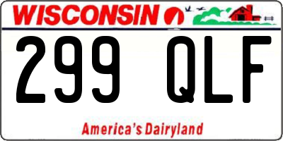WI license plate 299QLF
