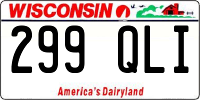 WI license plate 299QLI