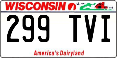 WI license plate 299TVI