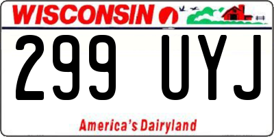 WI license plate 299UYJ