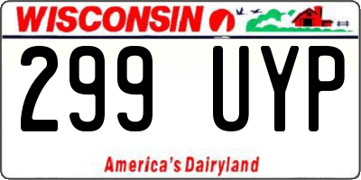 WI license plate 299UYP