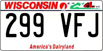 WI license plate 299VFJ