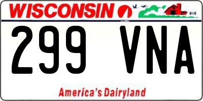 WI license plate 299VNA