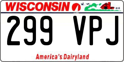 WI license plate 299VPJ