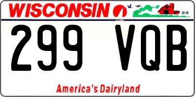 WI license plate 299VQB
