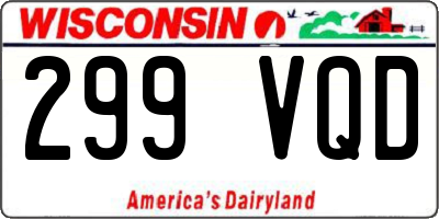 WI license plate 299VQD