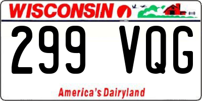 WI license plate 299VQG