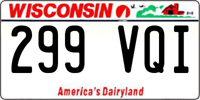 WI license plate 299VQI