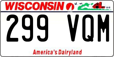 WI license plate 299VQM