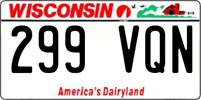WI license plate 299VQN