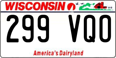 WI license plate 299VQO