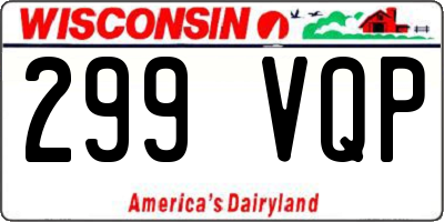 WI license plate 299VQP