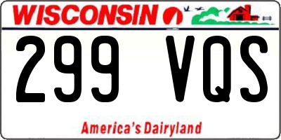 WI license plate 299VQS