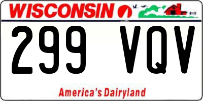 WI license plate 299VQV