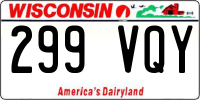 WI license plate 299VQY