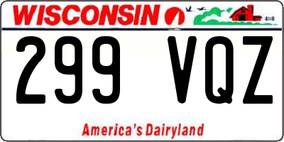 WI license plate 299VQZ