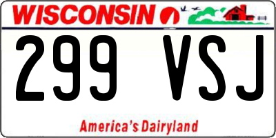 WI license plate 299VSJ
