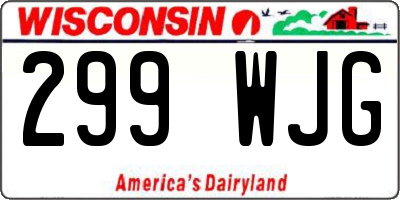 WI license plate 299WJG
