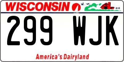WI license plate 299WJK